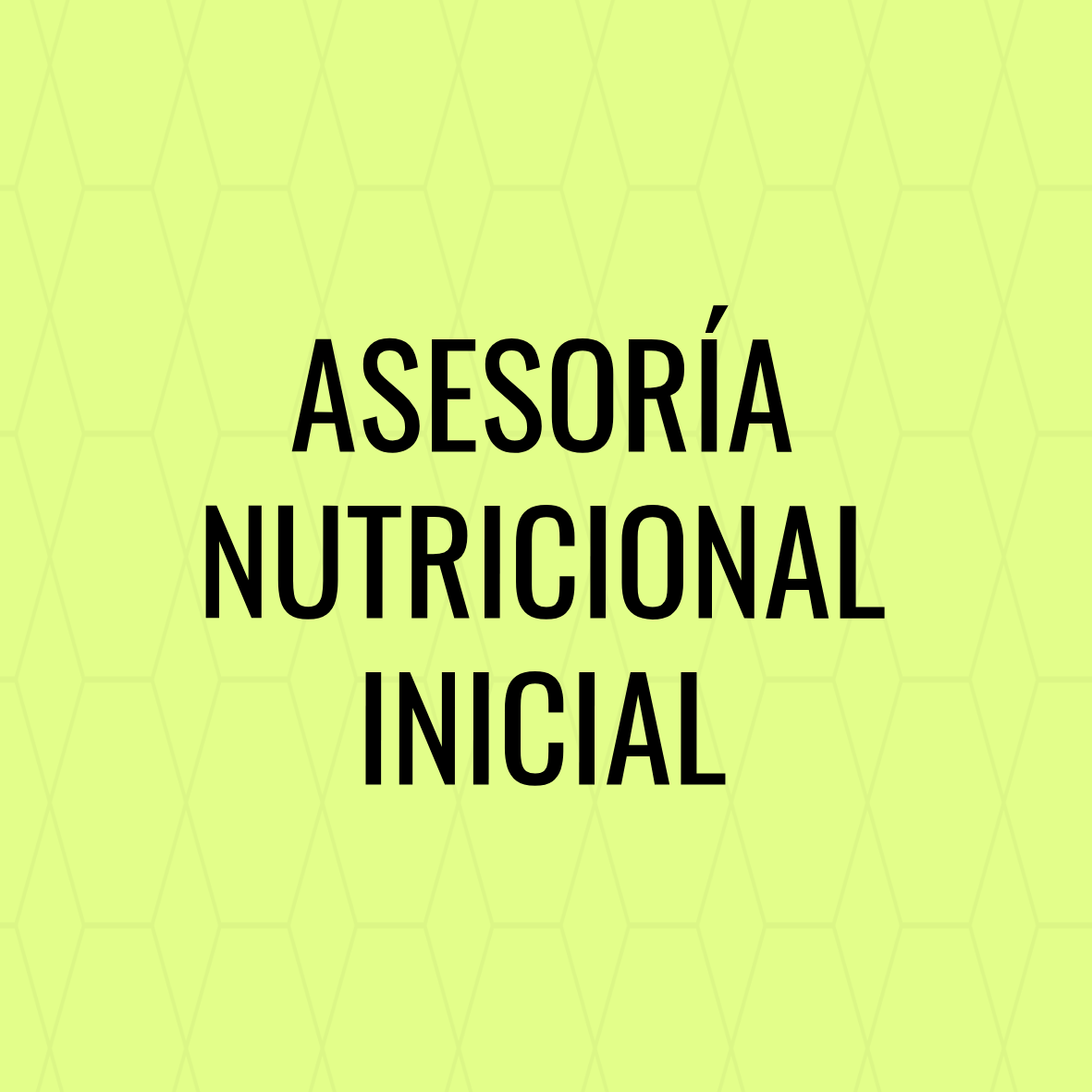 Asesoría Nutricional Inicial